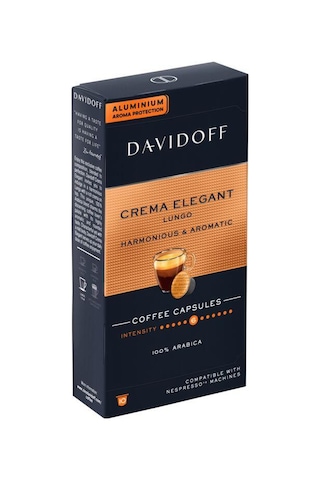 Davidoff Crema Elegant Lungo 10'lu Kapsül Kahve Nespresso Uyumlu