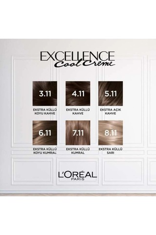 L'oréal Paris Excellence Cool Creme 6.11 Ekstra Küllü Koyu Kumral Saç Boyası