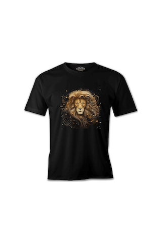 Burçlar - Aslan Siyah Erkek Tshirt 001 Burçlar - Aslan Siyah Erkek Tshirt 001