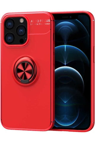 Apple Uyumlu iPhone 13 Pro Kılıf Zore Ravel Silikon Kapak Kırmızı