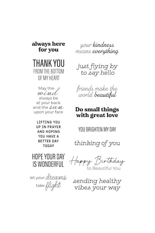 Spellbınders Papercrafts, Inc Clear Spellbinders Acyrlic Stamps By Bibi Cameron-hummingbird Sentiments