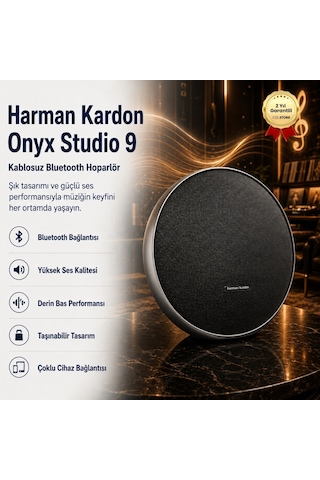 Harman Kardon Onyx Studio 9 Kablosuz Bluetooth Hoparlör,yüksek Ses Kalitesi,derin Bas Performansı-1124