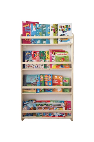 montessori ahşap kitaplık Ahşap