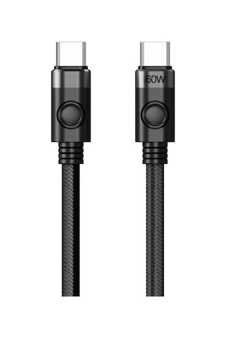 Orico CDX-60CC-BK-BP 60W PD Type-C To Type-C Hızlı Şarj Ve Data Kablosu 1 M Siyah