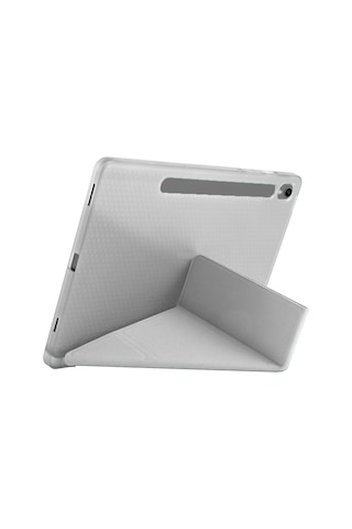 Samsung Galaxy Uyumlu Tab S10 Lite 11 Inc Sm-x400 Üçgen Katlanabilir Kalemlikli Yatay Dikey Standlı Kılıf Kapaklı Kılıf