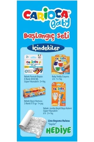 Carioca 4 Parça Boyama Bebek Başlangıç Seti Lino Boyama Rulosu He