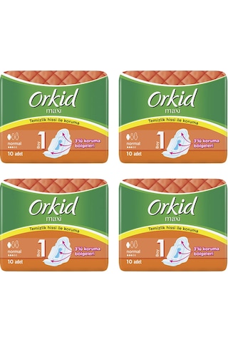 Orkid Maxi Normal Hijyenik Ped 40'Lı (10X4'Lü Paket)