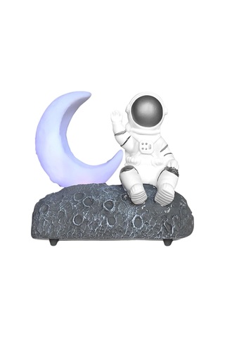 Homyl Ay Işığı Astronot Bluetooth Hoparlör Gümüş-grisi
