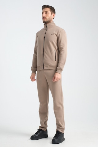 Shooter Sportswear Shooter Erkek Kışlık Eşofman Takımı Thermosoft Teknolojisi Içi Kuzu Görünümlü Regular Kalıp Vizon