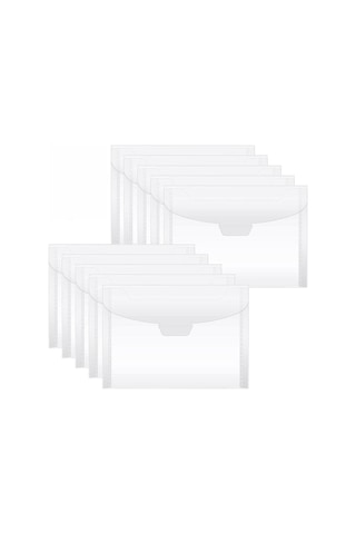 Vkemall 10 Adet 19x14cm Şeffaf Pvc Depolama Çantası, Kalıp Ve Aletleri İçin Organize Etme Çantaları Seti Çok Renkli