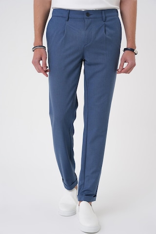 Efor Comfort Fit Beli Lastikli Pileli İndigo Jogger Pantolon P 1182 İndigo