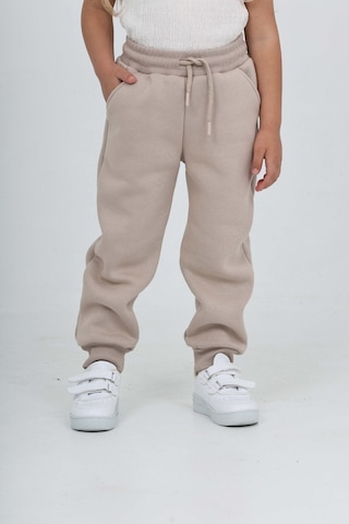 Toontoy Kız Çocuk T Logo Nakışlı Eşofman Alt Bej