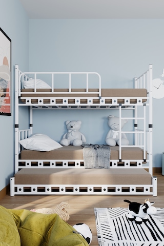 Argimo Zambak Yavrulu Metal Ranza Ve Karyola Beyaz 90 X 200