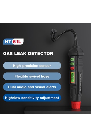 Symbee Ht61l Taşınabilir Yakıcı Gaz Sızıntı Testeri - Led Ekranlı Koncentrasyon Analizi, Sesli Alarm Ve Abs Malzeme İle