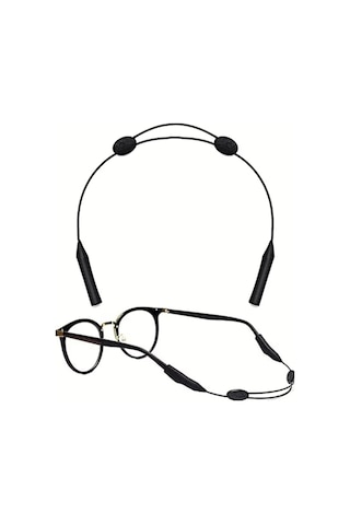 Uzun Kısa Ayarlanabilir Güneş Optik Yakın Gözlük Gözlüğü Halatı Gözlük Ipi Antikayıp Gözlük Askısı Zinciri Siyah