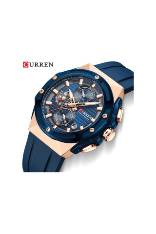 Curren Erkek Saati Açık Hava Eğlence Spor Takvim Kuvars Dairesel Bilek Saati Mavi Diğer