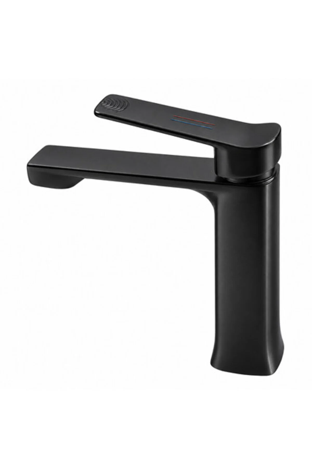 Jasper Mat Siyah Lavabo Bataryası Tek Kollu Modern Kare Tasarım Banyo Musluğu