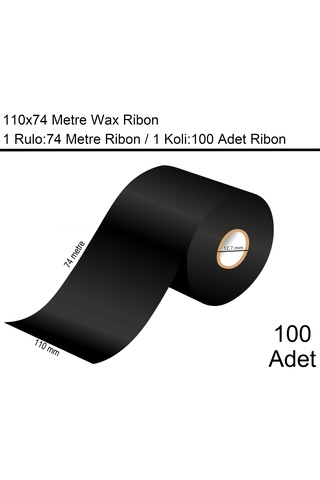 110x74 Wax Ribon En:110 Mm Boy:74 Metre 100 Adet 100