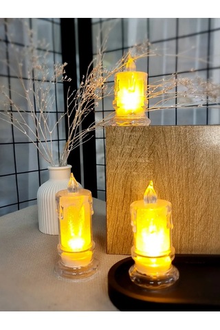 Ankon Home Dekoratif Yanıp Sönen Led Mumlar 3 Adet 177782444
