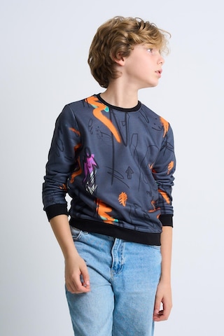 Alexandergardi Alexandergardı Baskılı Desenli Çocuk Sweatshirt Antrasit