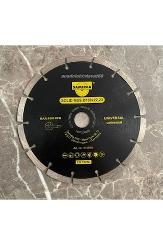 Samedia 180mm Taş Kesici Beton Kesme Elması Tuğla Kiremit Kesici Germany