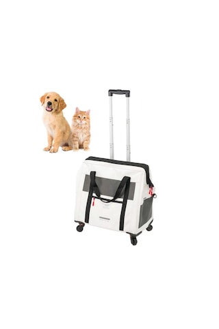 Ferplast Voyager 450 Eco Tekerlekli Evcil Hayvan Taşıma Çantası Beyaz 46x26x48cm