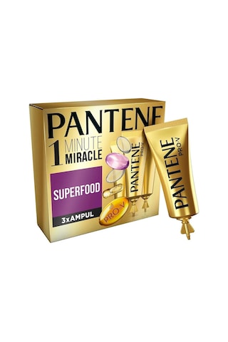 Pantene Ampul 1 Dakikada Mucize Superfood 3'lü 15 Ml