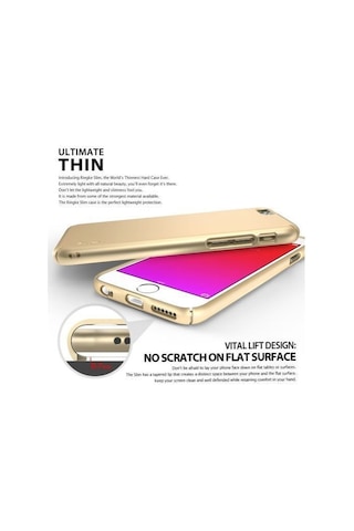Ringke Slim Apple Uyumlu iPhone 6s Plus/ 6 Plus İle Kılıf Rose Gold