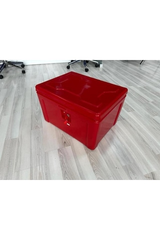 Motosiklet Pizza Servis Çantası Köşeli Kilitli Turuncu 90 Litre Turuncu