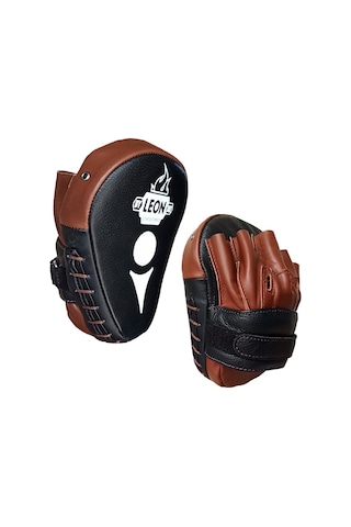 Aksaspor Leon Ultimate Hakiki Deri Boks Ve Kick Boks El Lapası Ellik Kahve