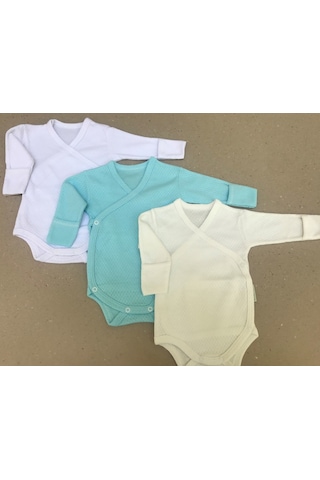 Özdemirlitekstil Bebelino Çıtçıtlı Badi Kruvaze ( 3 Lü Paket) Çok Renkli