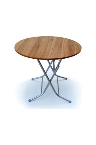 Teknor Yuvarlak Katlanır Masa Ders Çalışma Yemek Mutfak Masası 90 Cm