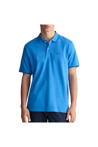 Gant Erkek Pike Polo T-shirt Regular Fit Açık Mavi - Mavi