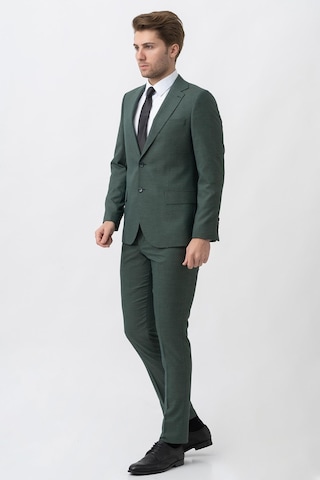 White Stone Bucaramanga T2029 Slim Fit 6 Drop Takım Elbise Desenli-desenli Yeşil