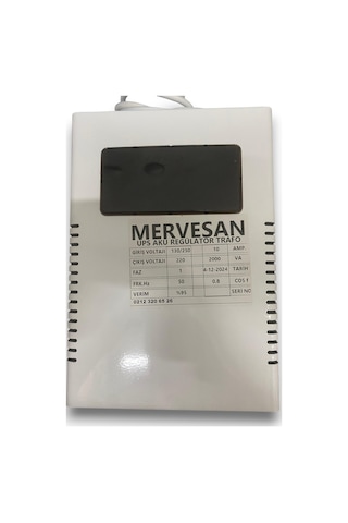 Mervesan Mtr-2000 Giriş 100-260vac Çıkış 220vac 2000va Voltaj Regülatörü