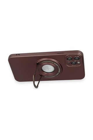 Cosmotex Newface Apple, Uyumlu iPhone 12 Pro Kılıf Lukka Magneticsafe Kapak - Kahverengi