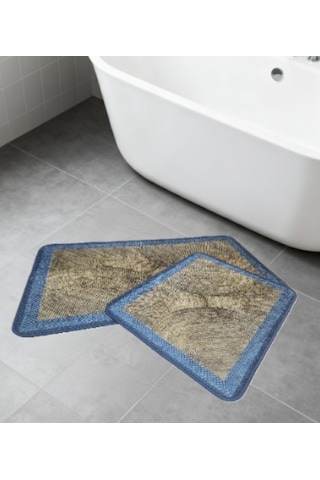Banyo Paspası 2'li Set 3d Baskılı Jel Hasır Çok Renkli