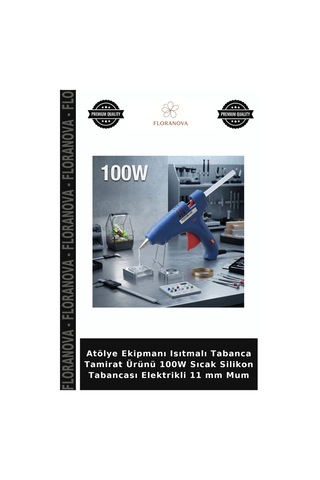 Atölye Ekipmanı Isıtmalı Tabanca Tamirat Ürünü 100w Sıcak Silikon Tabancası Elektrikli 11 Mm Mum
