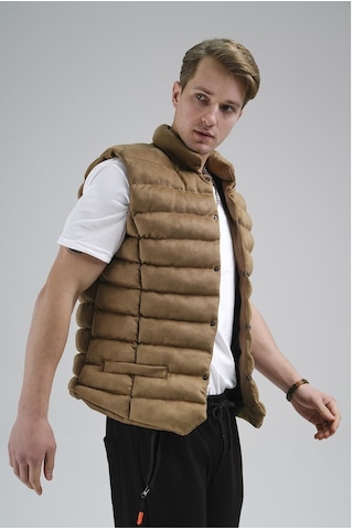 Tobia Slim Fit Cepli Dolum Süet Erkek Yelek