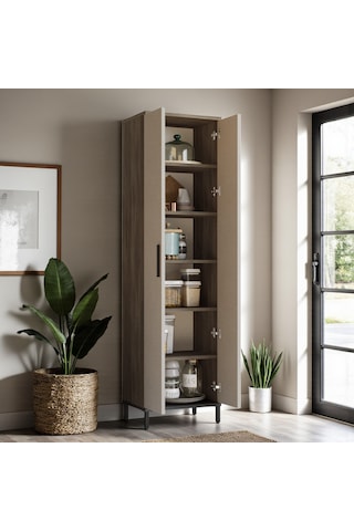 Robin Home Çok Amaçlı Dolap Banyo Dolabı Mutfak Dolabı,ofis Dolabı Ve Kiler Dolabı Kahverengi