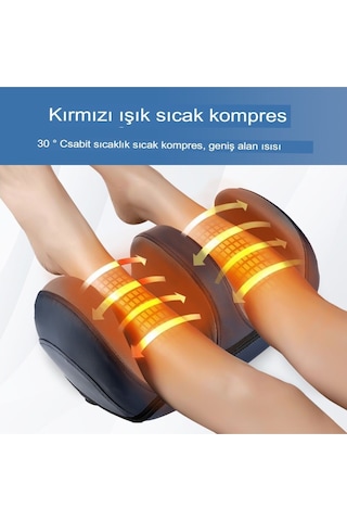 Kablosuz 3d Ayak & Baldır Masaj Aleti, Derin Yoğurma & Isıtma Rahatlama Elastomer Bacak Masaj Aleti Siyah