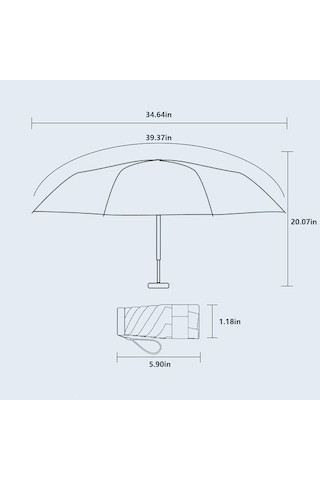 El Çantası İçin Mini Şemsiye, Taşınabilir Ve Kompakt, Uv Korumalı, Yağmur Ve Güneşe Karşı Mükemmel Yeşil Diğer