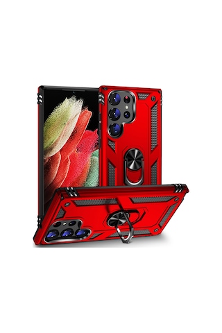 Galaxy S23 Ultra Uyumlu Zore Vega Kılıf-kırmızı Kirmizi