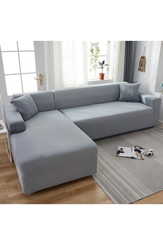 Yifomall Koyu Gri Çift Kişilik Koltuk Örtüsü - Tam Kapama, Kaymazsız, Dayanıklı Kumaş, Ev Dekoru, 145-185 Cm DiğER