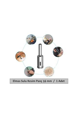 Venoa Cam Mermer Granit Fayans Delici Panç Seti Sulu Kesim 16 Mm