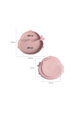 Yeşil Renk / Köpek Balığı Figürlü Vakumlu Silikon Beslenme Seti Ve Aksesuarları /jsmt00137-1