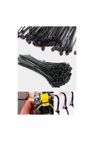 Kupa Cırt Kelepçe Siyah 4,8mm X 380 Mm Exra Kalite 100 Adet