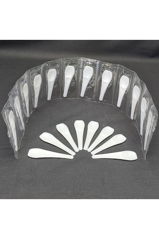 Paketli Plastik Dondurma Kaşığı 756 Adet 7 Beyaz