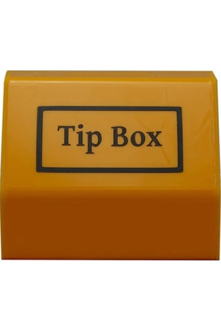 Pleksi Tip Box Bahşiş Kutusu Sarı 15x10xh12 cm
