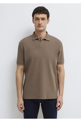 Mavi - Kahverengi Polo Tişört 0613126-83866 Kahverengi